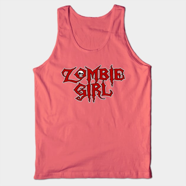 Zombie Girl Tank Top by DavesTees